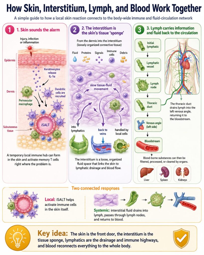 How skin, Interstitium, Lymph, and Blood Work Together