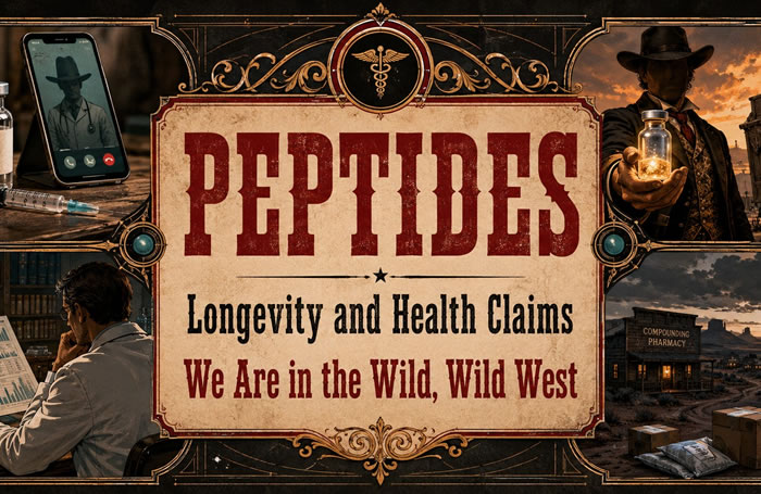 Peptides, longevity and health claims in the Wild West of peptide therapy